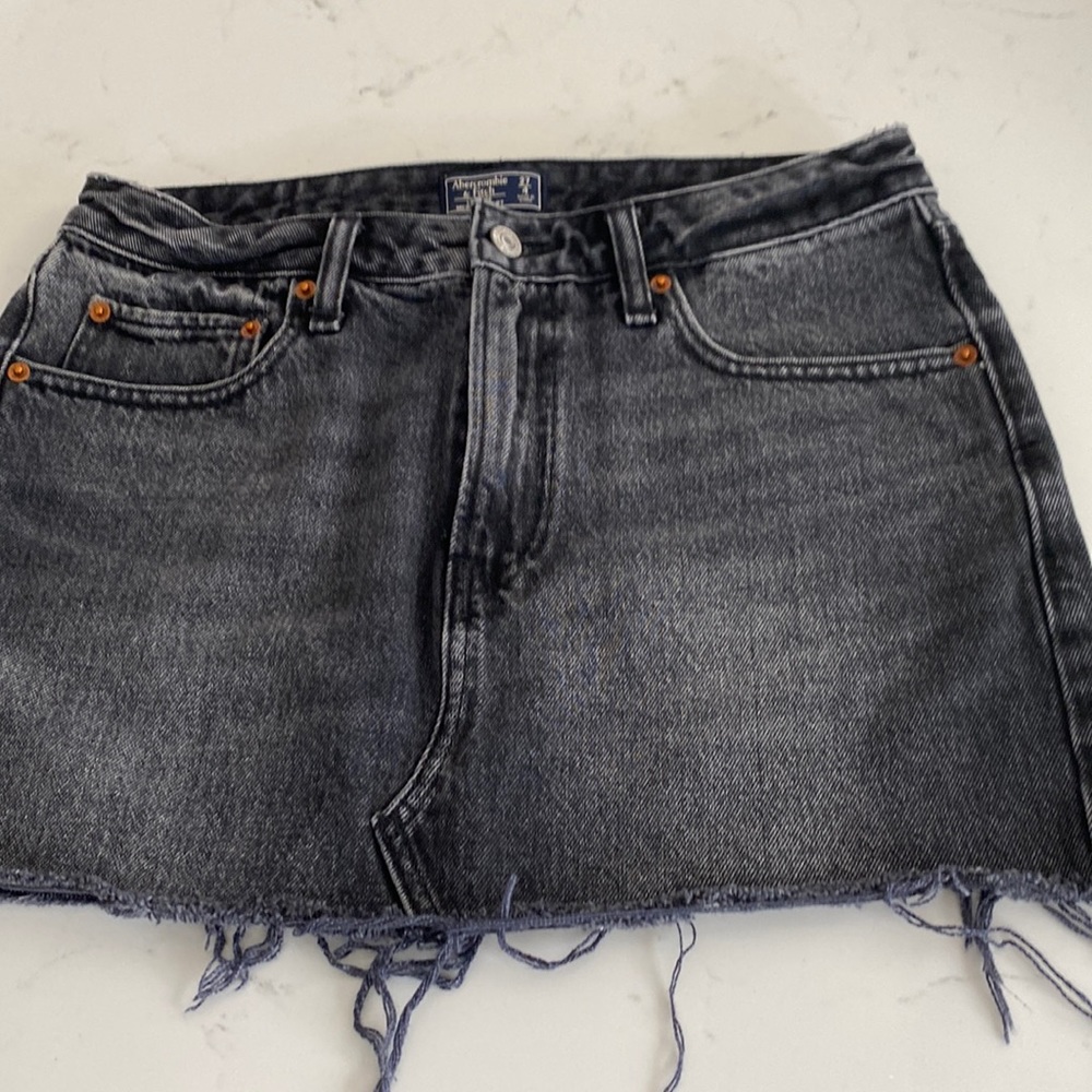 Black Denim Skirt